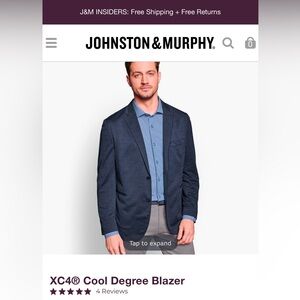 Johnston & Murphy XC4® Cool Degree Blazer Size XL